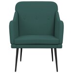 vidaXL Fauteuil Vert foncé 63x76x80 cm Tissu