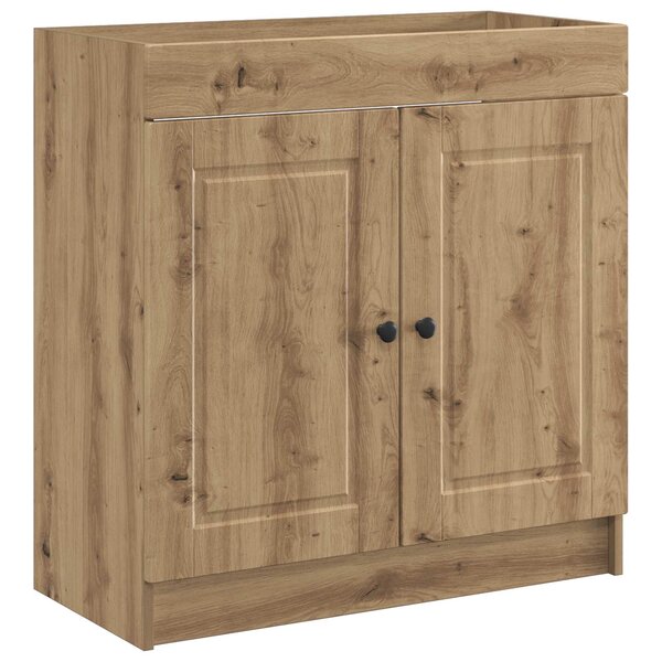 vidaXL Armoire sous évier de salle de bain Chêne artisanal