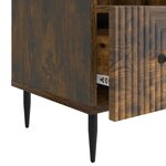vidaXL Meuble TV Chêne fumé 102 x 34 5 x 50 cm Bois d'ingénierie