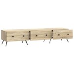 vidaXL Meuble TV Chêne Sonoma 147 x 34 5 x 30 cm Bois d'ingénierie