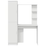 vidaXL Bureau avec Rangement Blanc Bois d'Ingénierie