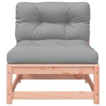 vidaXL Canapé de jardin sans accoudoirs avec coussins et repose-pieds