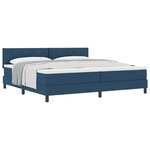 vidaXL Lit à ressorts avec tête de lit Bleu 200 x 200 cm tissu