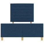 vidaXL Cadre de lit avec tête de lit Bleu 140 x 200 cm tissu