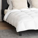 vidaXL Ensemble de Duvet avec oreiller 3 Pièces Blanc Plume de canard