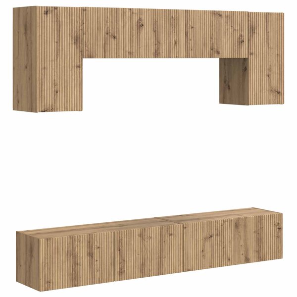 vidaXL Ensemble meuble TV 5 Pièces Gris Sonoma Bois d'ingénierie