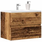 vidaXL Armoire de salle de bain vieux bois bois d'ingénierie