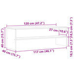vidaXL Meuble TV vieux bois 120x40x40 cm bois d'ingénierie