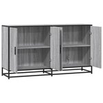 vidaXL Buffet sonoma gris 134x35x76 cm bois d'ingénierie