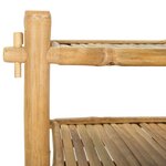 vidaXL Rack à chaussures avec étagère Naturel 6 niveaux Bambou