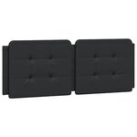 vidaXL Coussin de tête de lit noir 120 cm similicuir