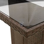 vidaXL Ensemble de bistro de jardin 9 Pièces coussins marron poly rotin