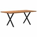 vidaXL Table à manger marron clair bois de chêne massif rectangulaire