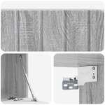 vidaXL Meuble TV mural Sonoma gris 59 5 x 41 x 30 cm Bois d'ingénierie