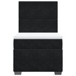vidaXL Sommier à lattes de lit avec matelas Noir 90x190 cm Velours