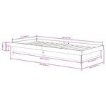 vidaXL Cadre de lit sans matelas blanc bois massif