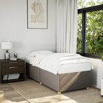 vidaXL Cadre de lit Taupe 100x200 cm Tissu