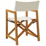 vidaXL Chaises de jardin pliables lot de 8 blanc crème tissu