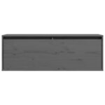 vidaXL Armoire murale Gris 100x30x35 cm Bois de pin massif