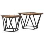 vidaXL Ensemble de tables d'appoint 2 Pièces Chêne fumé 50 x 50 x 40 cm