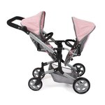 Bayer Chic 2000 690-15 - Poussette de poupée Linus Duo Mélange gris-rose