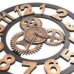 vidaXL Horloge murale Métal 58 cm Doré et noir