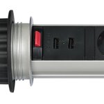 Brennenstuhl multiprise de table à 3 prises avec chargeur usb 2 m