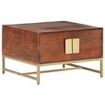 vidaXL Table basse Marron miel 67x67x45 cm Bois solide d'acacia
