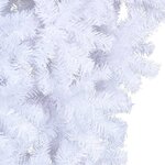 vidaXL Sapin de Noël artificiel renversé avec support Blanc 180 cm