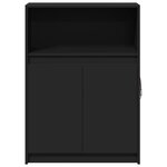 vidaXL Buffet avec LED noir 72x34x100 cm bois d'ingénierie