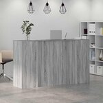 vidaXL Bureau de réception sonoma gris 180x50x103 5 cm bois ingénierie