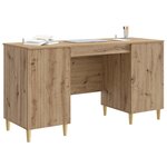 vidaXL Bureau Chêne artisanal 142 5 x 50 x 75 cm Bois d'ingénierie