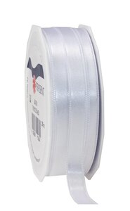 Satin double face 25-m-rouleau 10 mm blanc