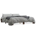 vidaXL Cadre de lit sans matelas chêne fumé 160x200 cm