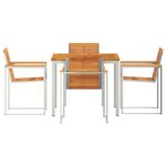 Ensemble de repas de jardin 5 pièces en bois d'acacia vidaXL