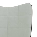 vidaXL Chaise à bascule Gris clair Velours et PVC