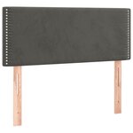 vidaXL Sommier à lattes de lit et matelas Gris foncé 90x190 cm Velours