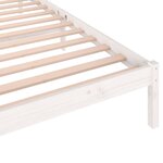 vidaXL Cadre de lit Bois de pin massif 90x200 cm blanc