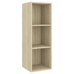 vidaXL Meuble TV mural Chêne sonoma 37x37x107 cm Bois d’ingénierie