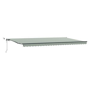 vidaXL Auvent Rétractable Automatique avec LED Vert et Blanc 600x350 cm