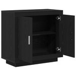 Buffet vidaXL Noir Chêne 80x40x75 cm Bois d'ingénierie