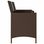 vidaXL Canapé de jardin 2 places avec table et coussins résine tressée