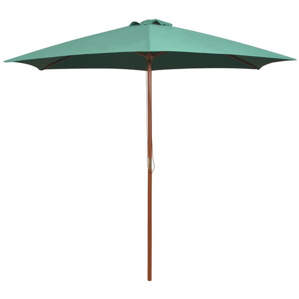 vidaXL Parasol avec poteau en bois 270 x 270 cm Vert