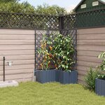 vidaXL Pots de jardin Gris 80 x 80 x 142 cm Acier