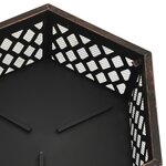 vidaXL Foyer rustique avec tisonnier 62x54x56 cm XXL acier