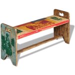 vidaXL Banc Bois massif recyclé 100 x 30 x 50 cm
