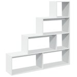 vidaXL Étagère séparatrice de pièce à 4 niveaux blanc 143 5x29x143 5cm