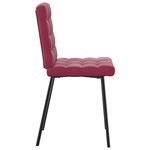 vidaXL Chaises à manger lot de 4 Rouge bordeaux Velours