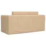 vidaXL Canapé-lit pour enfants 2 places crème peluche douce