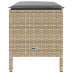 vidaXL Pouf de Jardin Beige et Gris clair 80 x 38 x 42 cm Rotin PE